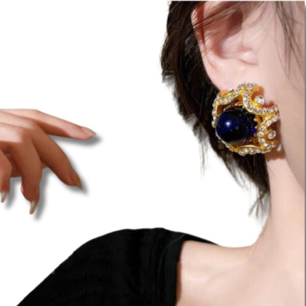 Imported Dual-toned Radiant Stud Earrings