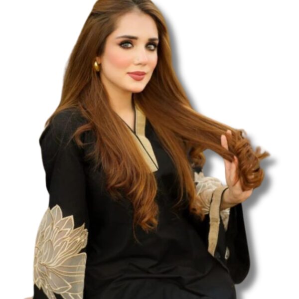 2pc Almond Embroidery Co-Ords – Shirt & Plazo Set