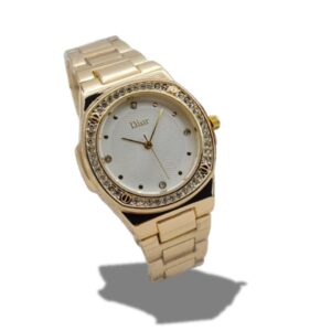 Dior Ladies Stylish Wrist Watch – Elegant Chain Strap & Stone Detailing